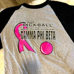 Gamma Phi Beta Kickball Shirt- mid sleeve
